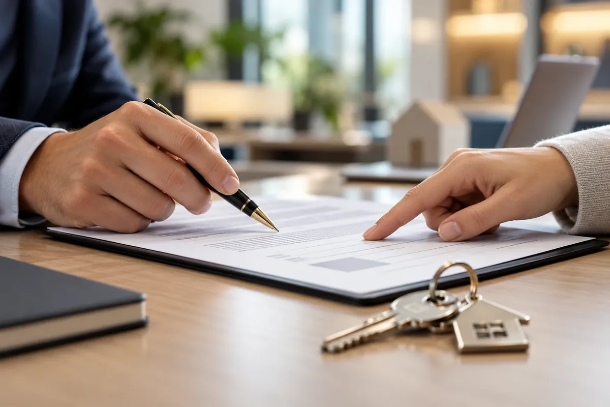 Firma de una hipoteca para no residentes en una oficina bancaria